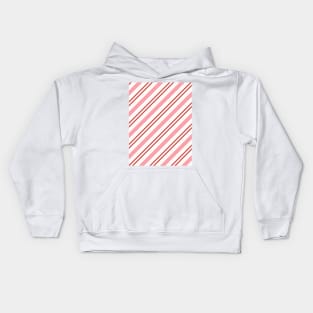 Cute xmas red pink stripes candy cane Kids Hoodie